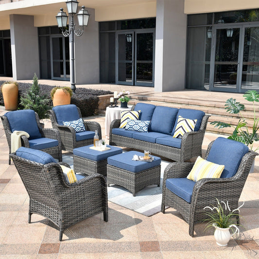 Ensemble de meubles de patio OVIOS 7 pièces