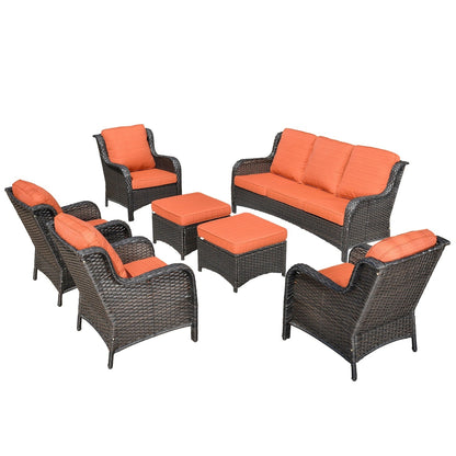 Ensemble de meubles de patio OVIOS 7 pièces