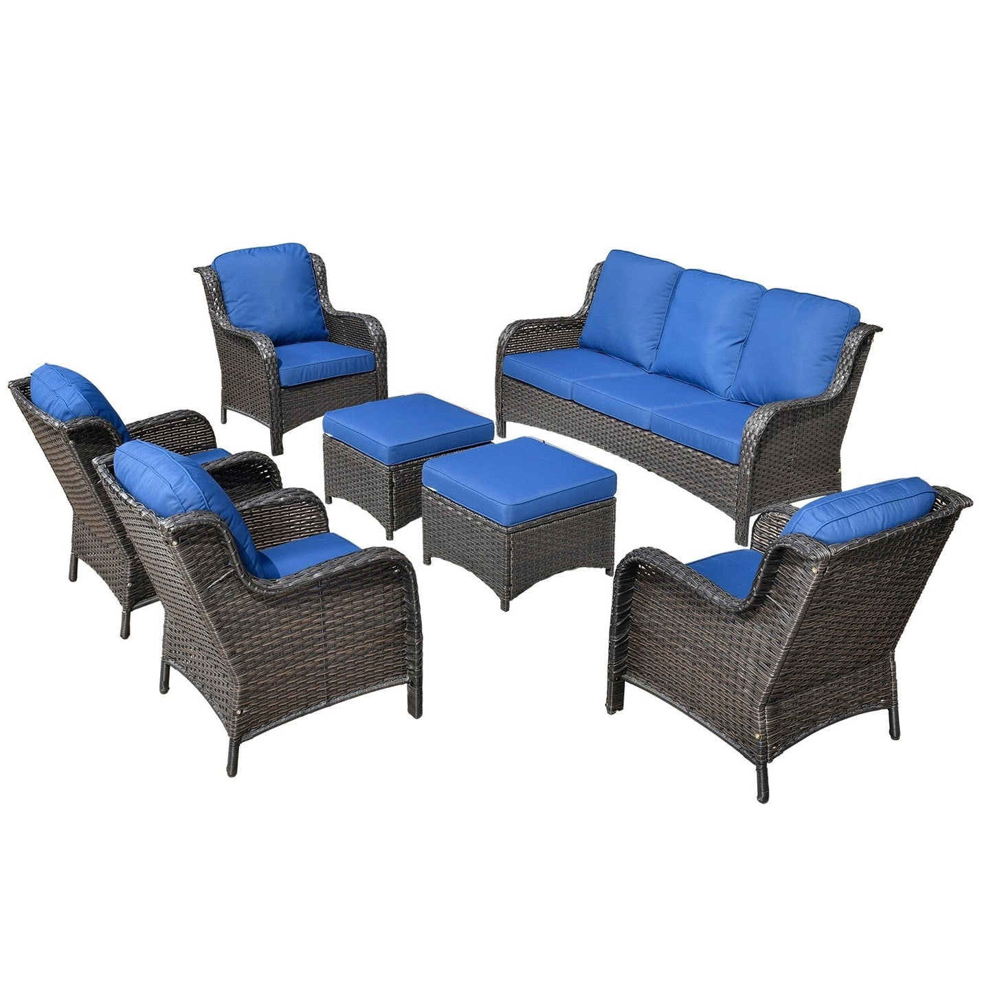 Ensemble de meubles de patio OVIOS 7 pièces