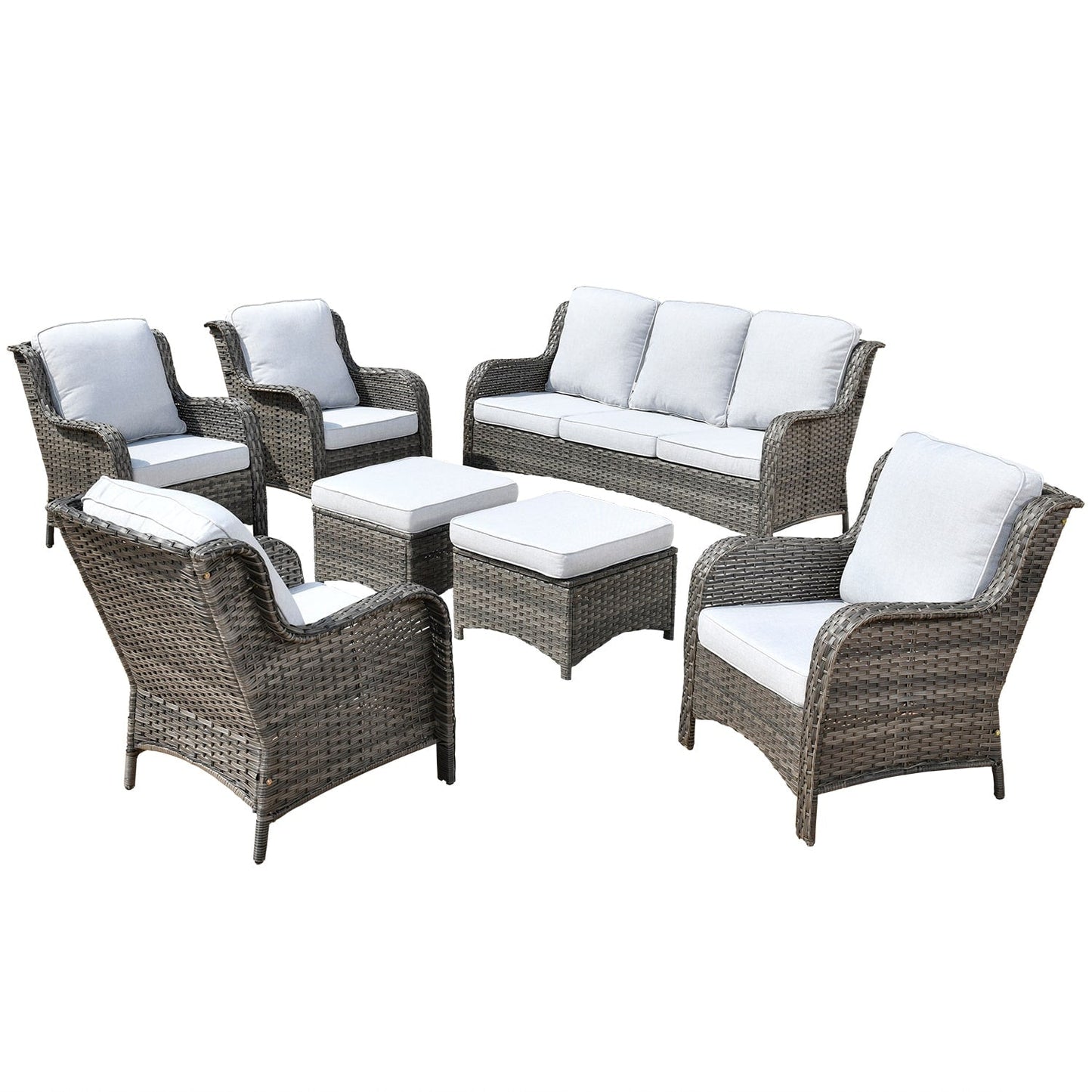 Ensemble de meubles de patio OVIOS 7 pièces