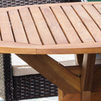Ensemble de salle à manger 5 pièces en bois et osier Owen par Christopher Knight Home