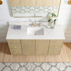 Meuble-lavabo Oza avec dessus en pierre de quartz sans miroir
