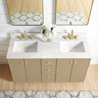 Meuble-lavabo Oza avec dessus en pierre de quartz sans miroir