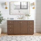 Meuble-lavabo Oza avec dessus en pierre de quartz sans miroir