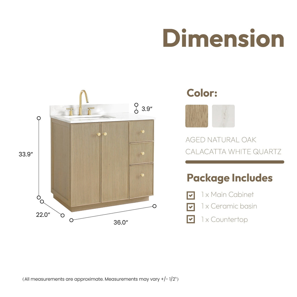 Meuble-lavabo Oza avec dessus en pierre de quartz sans miroir
