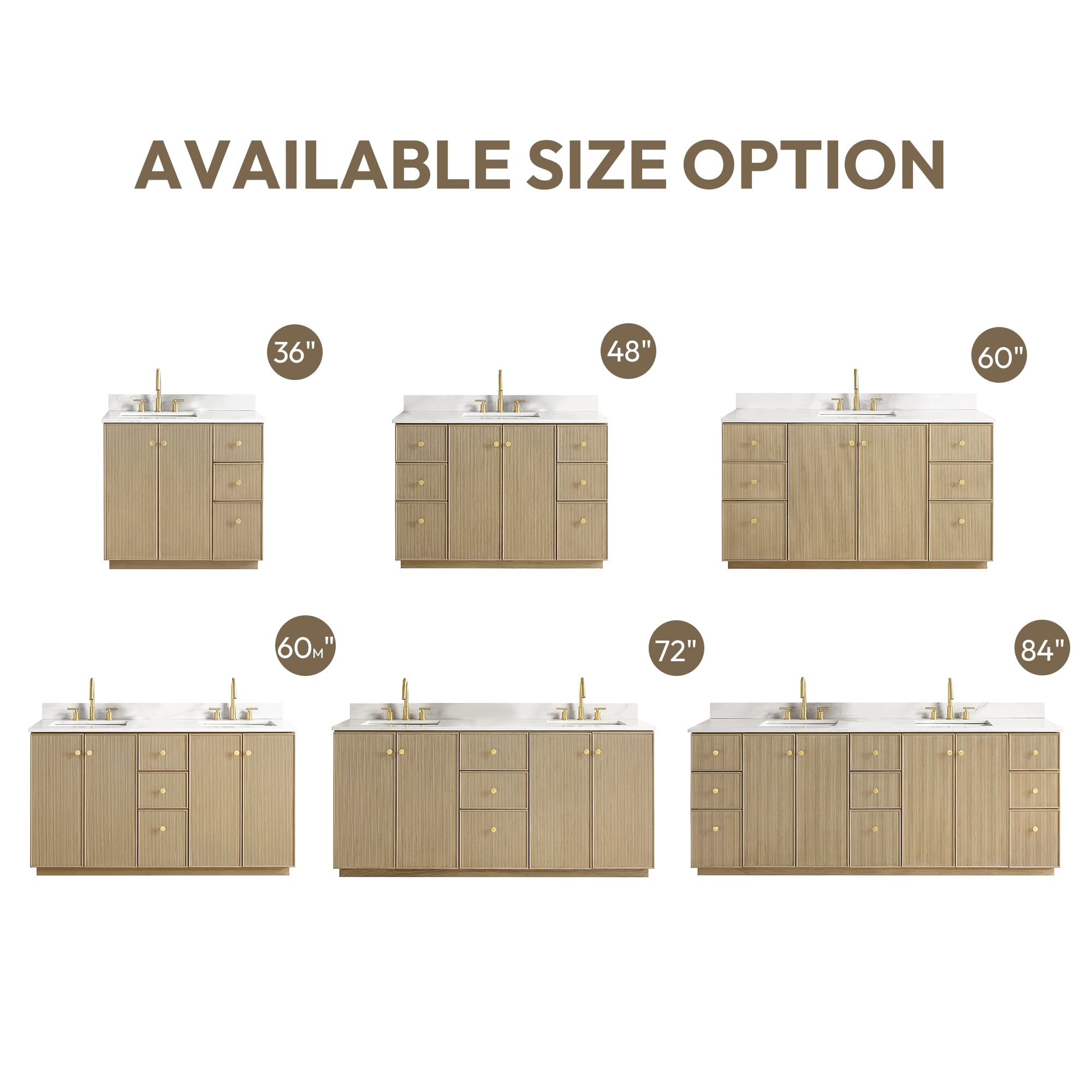 Meuble-lavabo Oza avec dessus en pierre de quartz sans miroir