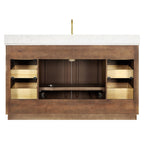Meuble-lavabo Oza avec dessus en pierre de quartz sans miroir