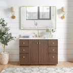 Meuble-lavabo Oza avec dessus en pierre de quartz sans miroir