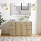 Meuble-lavabo Oza avec dessus en pierre de quartz sans miroir