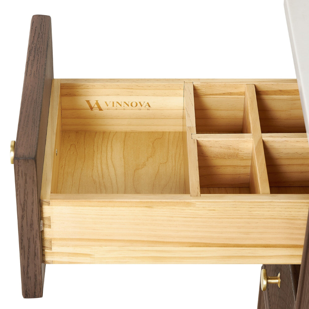 Meuble-lavabo Oza avec dessus en pierre de quartz sans miroir