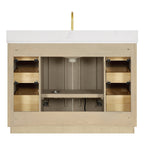Meuble-lavabo Oza avec dessus en pierre de quartz sans miroir