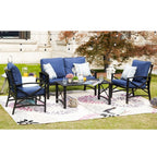 Salon de jardin PATIO FESTIVAL pour 4 personnes avec coussins