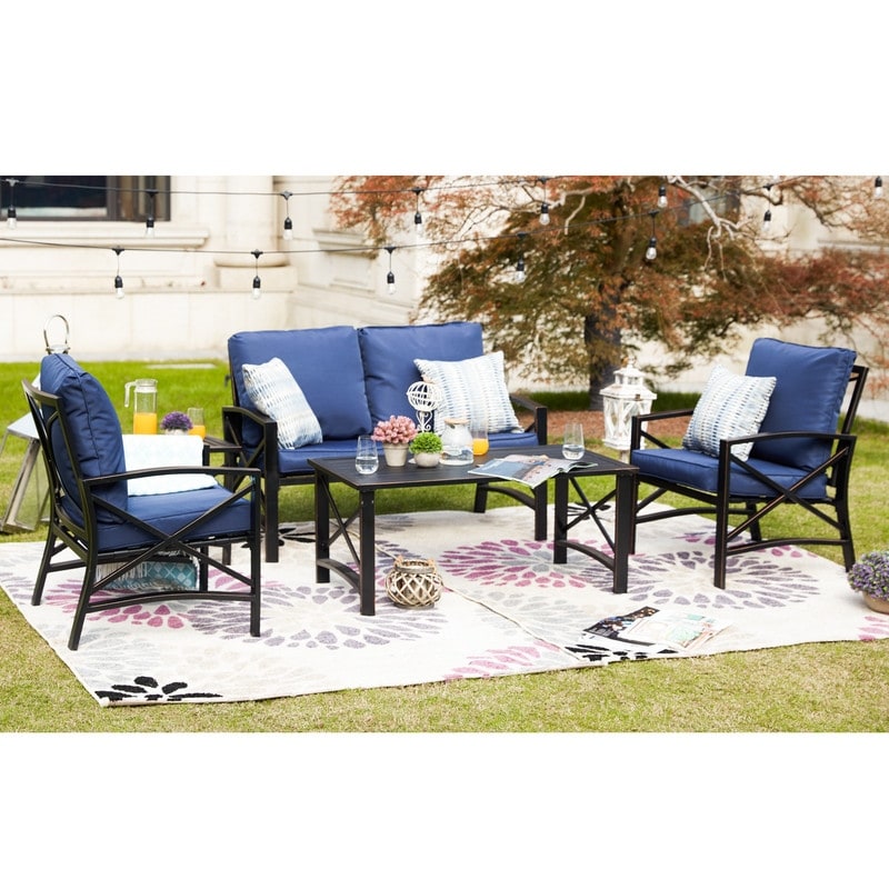 Salon de jardin PATIO FESTIVAL pour 4 personnes avec coussins