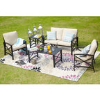 Salon de jardin PATIO FESTIVAL pour 4 personnes avec coussins