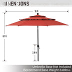 Ensemble de salle à manger de patio MAISON ARTS 5 pièces avec parasol rond de 10 pieds, 4 chaises de salle à manger pivotantes avec coussin et table de patio à lattes en acier