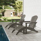 Chaises Adirondack Polytrends Altura Outdoor écologiques toutes saisons avec poufs (ensemble de conversation 4 pièces)