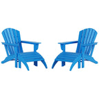 Chaises Adirondack Polytrends Altura Outdoor écologiques toutes saisons avec poufs (ensemble de conversation 4 pièces)