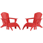 Chaises Adirondack Polytrends Altura Outdoor écologiques toutes saisons avec poufs (ensemble de conversation 4 pièces)
