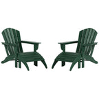 Chaises Adirondack Polytrends Altura Outdoor écologiques toutes saisons avec poufs (ensemble de conversation 4 pièces)