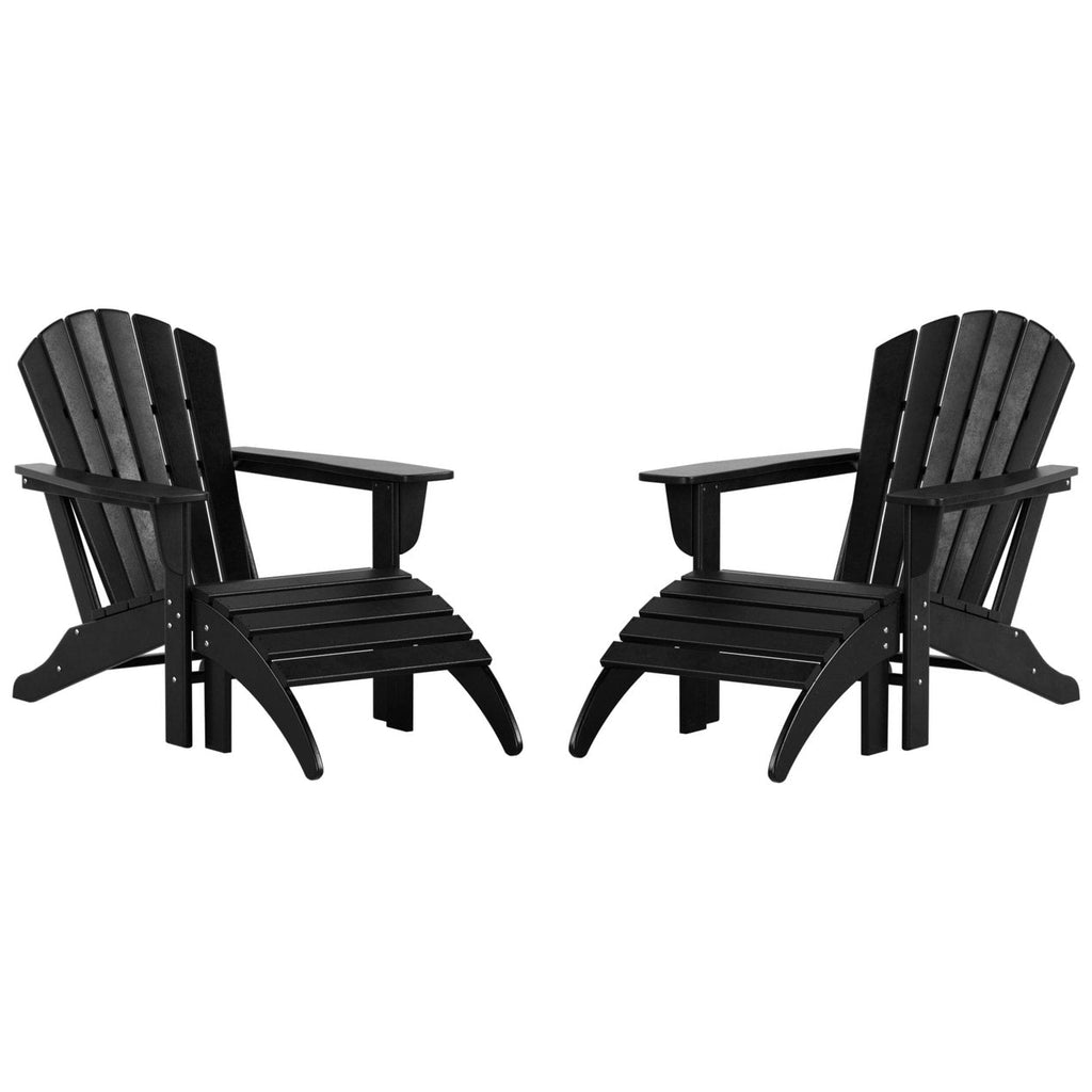 Chaises Adirondack Polytrends Altura Outdoor écologiques toutes saisons avec poufs (ensemble de conversation 4 pièces)