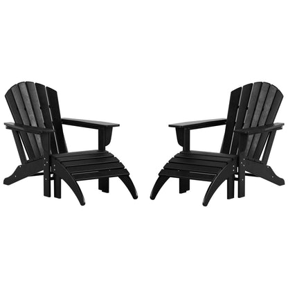 Chaises Adirondack Polytrends Altura Outdoor écologiques toutes saisons avec poufs (ensemble de conversation 4 pièces)