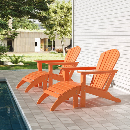 Chaises Adirondack Polytrends Altura Outdoor écologiques toutes saisons avec poufs (ensemble de conversation 4 pièces)