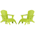Chaises Adirondack Polytrends Altura Outdoor écologiques toutes saisons avec poufs (ensemble de conversation 4 pièces)