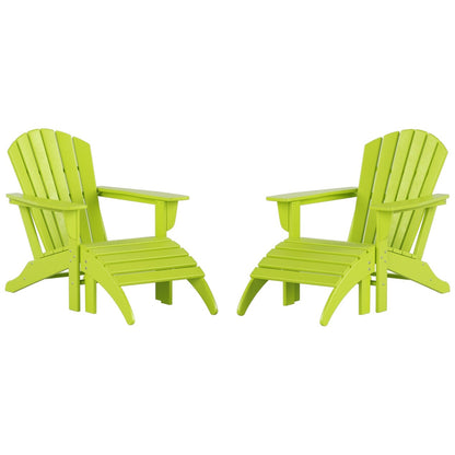 Chaises Adirondack Polytrends Altura Outdoor écologiques toutes saisons avec poufs (ensemble de conversation 4 pièces)