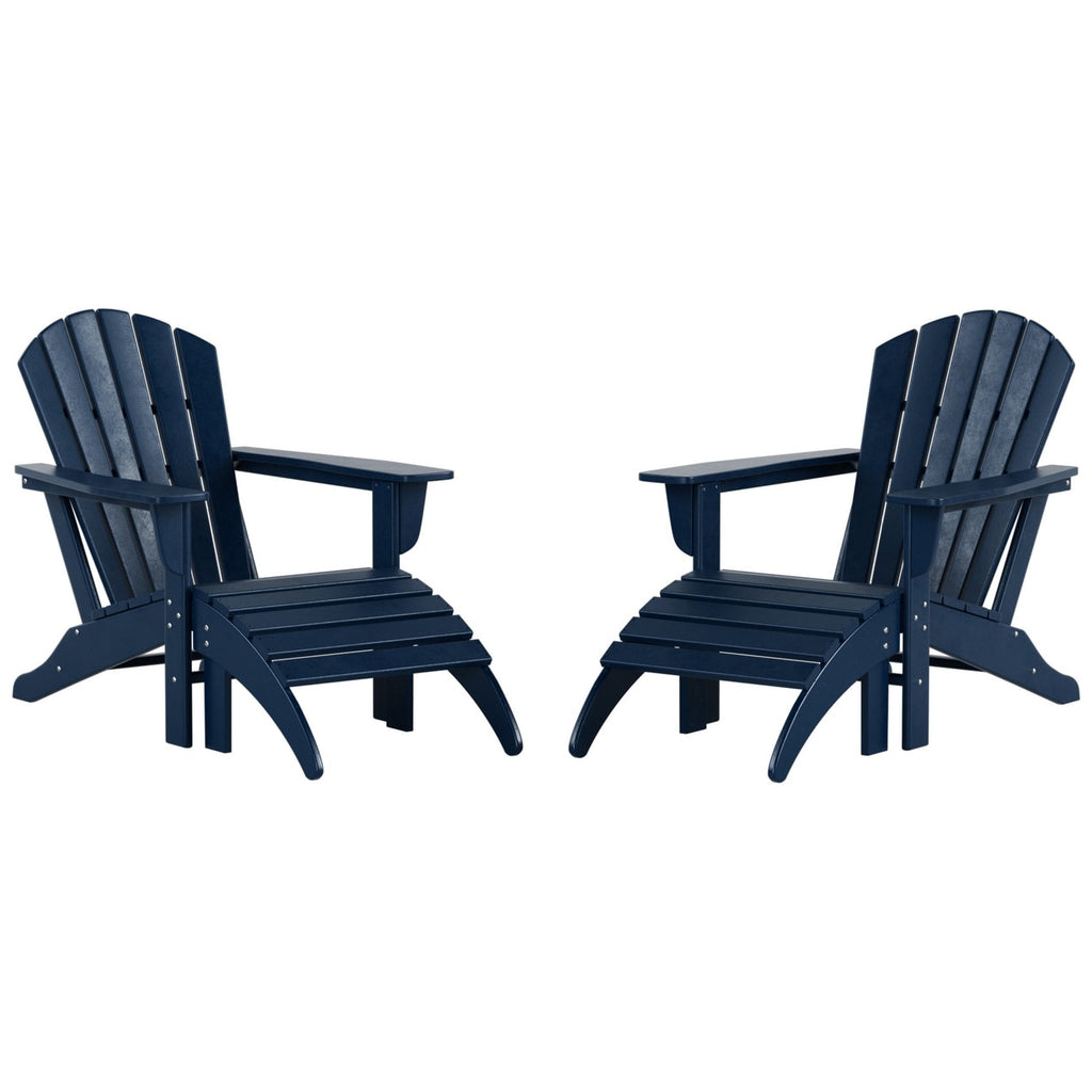 Chaises Adirondack Polytrends Altura Outdoor écologiques toutes saisons avec poufs (ensemble de conversation 4 pièces)