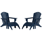 Chaises Adirondack Polytrends Altura Outdoor écologiques toutes saisons avec poufs (ensemble de conversation 4 pièces)