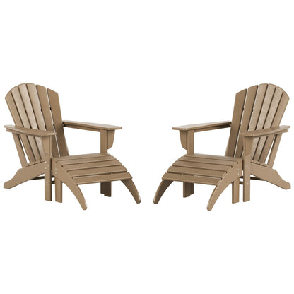 Chaises Adirondack Polytrends Altura Outdoor écologiques toutes saisons avec poufs (ensemble de conversation 4 pièces)