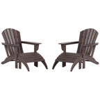 Chaises Adirondack Polytrends Altura Outdoor écologiques toutes saisons avec poufs (ensemble de conversation 4 pièces)