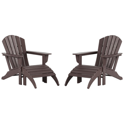 Chaises Adirondack Polytrends Altura Outdoor écologiques toutes saisons avec poufs (ensemble de conversation 4 pièces)