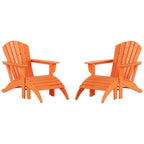 Chaises Adirondack Polytrends Altura Outdoor écologiques toutes saisons avec poufs (ensemble de conversation 4 pièces)