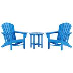 Chaises Adirondack Polytrends Altura Classic Outdoor écologiques toutes saisons avec table d'appoint (ensemble de 3 pièces)