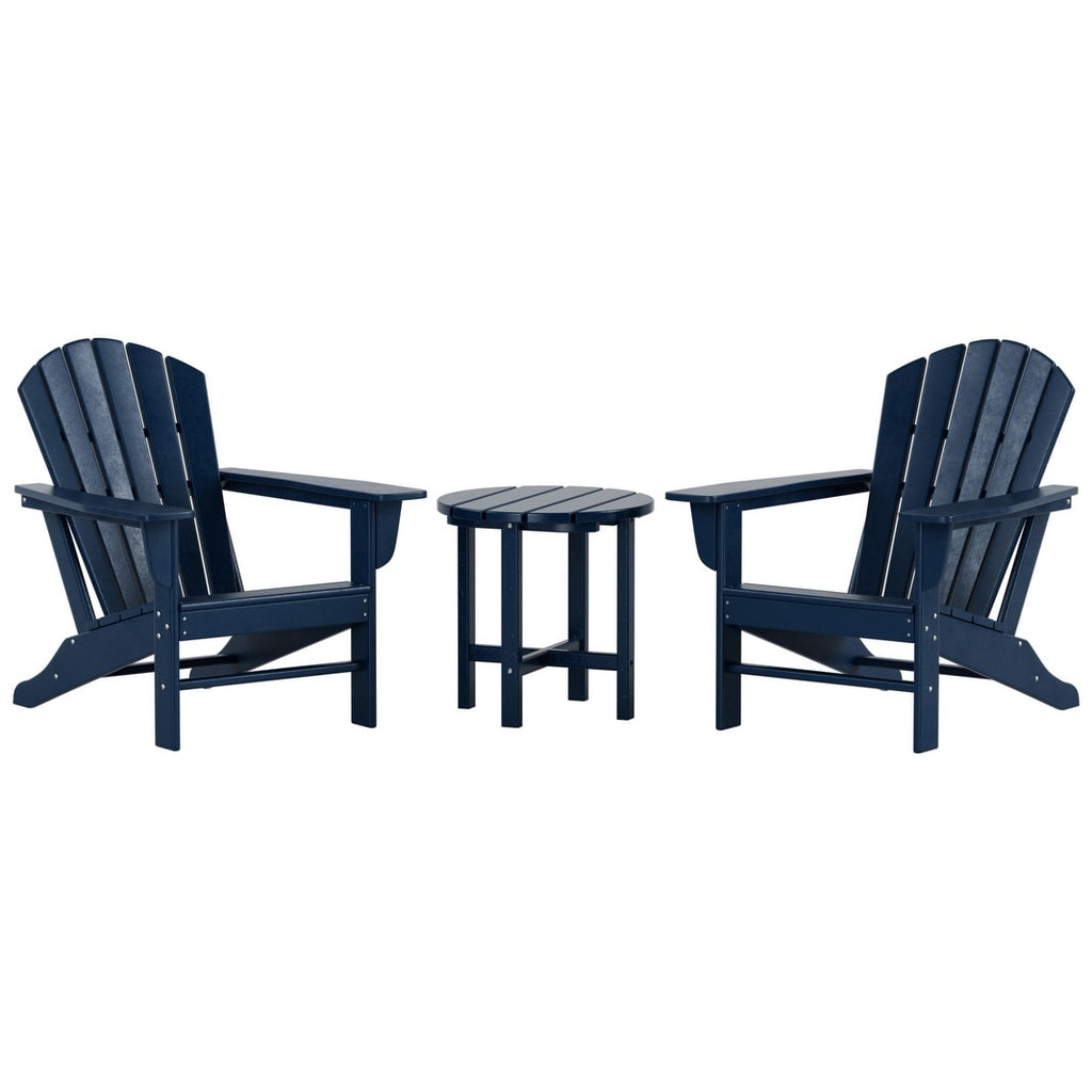 Chaises Adirondack Polytrends Altura Classic Outdoor écologiques toutes saisons avec table d'appoint (ensemble de 3 pièces)
