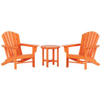 Chaises Adirondack Polytrends Altura Classic Outdoor écologiques toutes saisons avec table d'appoint (ensemble de 3 pièces)