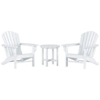 Chaises Adirondack Polytrends Altura Classic Outdoor écologiques toutes saisons avec table d'appoint (ensemble de 3 pièces)
