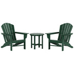 Chaises Adirondack Polytrends Altura Classic Outdoor écologiques toutes saisons avec table d'appoint (ensemble de 3 pièces)