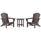 Chaises Adirondack Polytrends Altura Classic Outdoor écologiques toutes saisons avec table d'appoint (ensemble de 3 pièces)