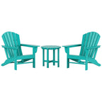 Chaises Adirondack Polytrends Altura Classic Outdoor écologiques toutes saisons avec table d'appoint (ensemble de 3 pièces)