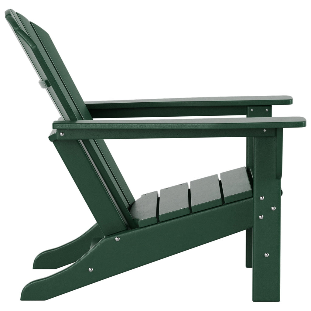 Chaises Adirondack Polytrends Altura Classic Outdoor écologiques toutes saisons avec table d'appoint (ensemble de 3 pièces)