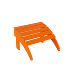 Chaise Adirondack pliable Polytrends Laguna en PEHD, toutes saisons, avec pouf et table d'appoint (ensemble 3 pièces)