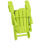 Chaise Adirondack pliable Polytrends Laguna en PEHD, toutes saisons, avec pouf et table d'appoint (ensemble 3 pièces)