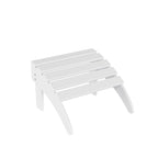 Chaise Adirondack pliable Polytrends Laguna en PEHD, toutes saisons, avec pouf et table d'appoint (ensemble 3 pièces)