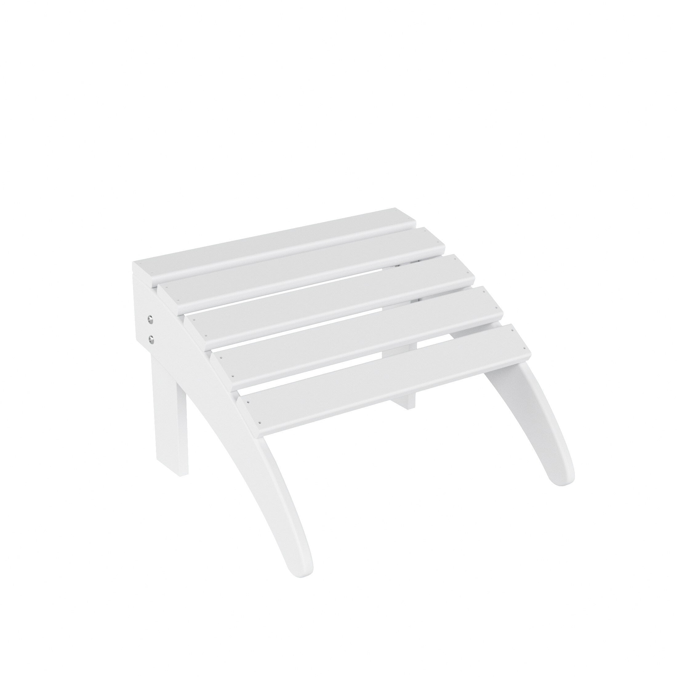 Chaise Adirondack pliable Polytrends Laguna en PEHD, toutes saisons, avec pouf et table d'appoint (ensemble 3 pièces)