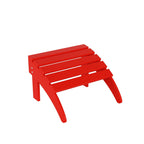 Chaise Adirondack pliable Polytrends Laguna en PEHD, toutes saisons, avec pouf et table d'appoint (ensemble 3 pièces)