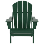 Chaise Adirondack pliable Polytrends Laguna en PEHD, toutes saisons, avec pouf et table d'appoint (ensemble 3 pièces)