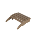 Chaise Adirondack pliable Polytrends Laguna en PEHD, toutes saisons, avec pouf et table d'appoint (ensemble 3 pièces)