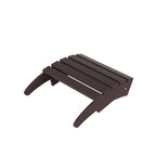 Chaise Adirondack pliable Polytrends Laguna en PEHD, toutes saisons, avec pouf et table d'appoint (ensemble 3 pièces)
